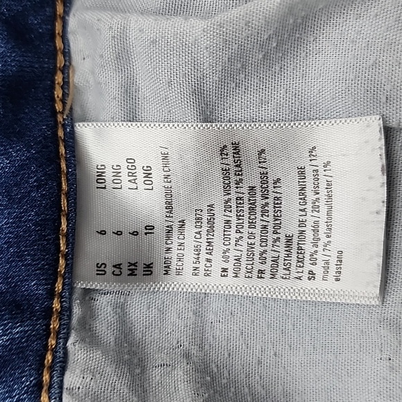 American Eagle Women's Jegging Super Stretch X Denim Blue Jean Faded Size 6 Long - Picture 12 of 16